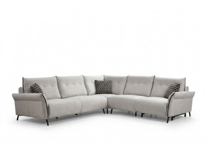 Sofa do salonu w kształcie litery L Nowoczesny design Włókienniczy Materiał Luksusowa kanapa Meble tapicerowane