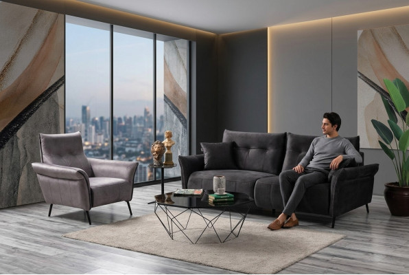 Pokój dzienny Ustawić Modern Design Meble Luksusowy Zestaw sofowy Zestaw 2 szt.