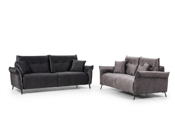 Zestaw sofowy zestaw 2 części salon 2x sofa kanapa trzyosobowa nowoczesne meble