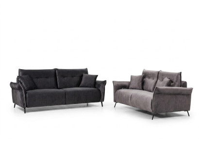 Zestaw sofowy zestaw 2 części salon 2x sofa kanapa trzyosobowa nowoczesne meble