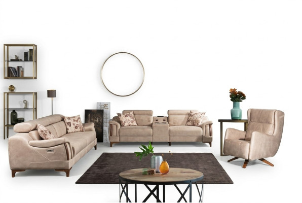 Zestaw do salonu 3-częściowy luksusowy Zestaw sofowy trzyosobowa sofa kanapa nowoczesne meble
