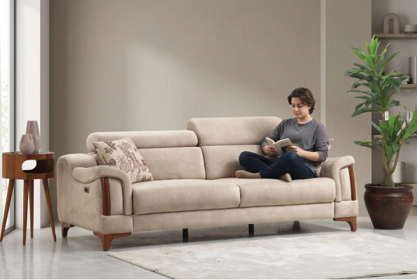 Sofa Trzyosobowa Kanapa Salon Designerskie Meble Nowoczesne Podkładka Włókienniczy
