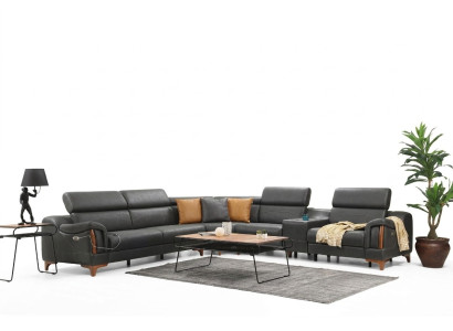 Narożnikowa kanapa Luksusowa Sofa w Kształcie L Nowe Meble do Salonu Designerska Nowoczesna Włókienniczy