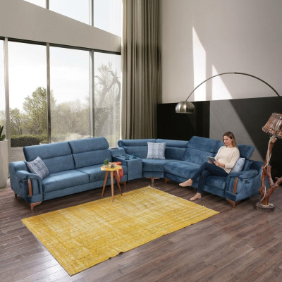 Pokój dzienny Narożnikowa kanapa Sofa w kształcie litery L Nowoczesne wzornictwo Meble Włókiennicze
