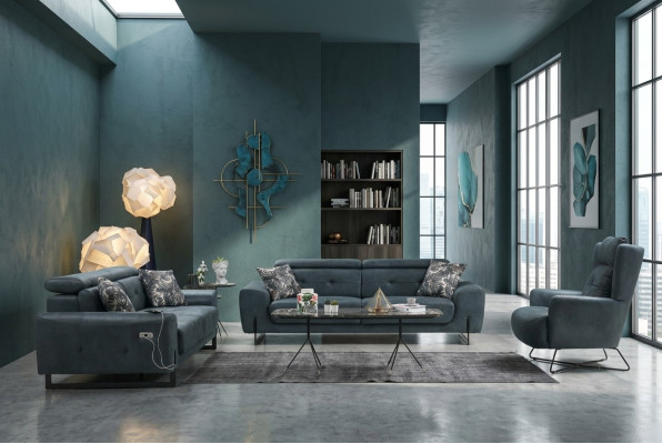 Nowoczesny zestaw 3-częściowy do salonu Zestaw sofowy designerskie meble do siedzenia tapicerowane Fotel nowe