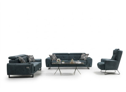 Nowoczesny zestaw 3-częściowy do salonu Zestaw sofowy designerskie meble do siedzenia tapicerowane Fotel nowe