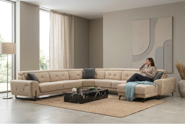 Narożnikowa kanapa Kształt U Meble do siedzenia Designerskie Meble do siedzenia Nowoczesna Sofa Kanapa Podkładka