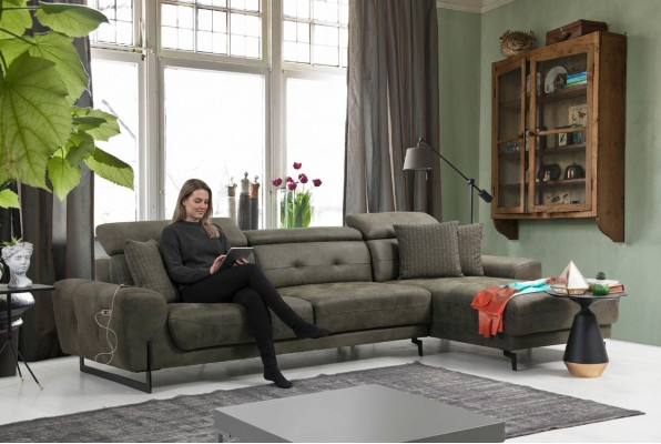 Relaks Narożnikowa kanapa L-Shape Luksusowe Meble Salon Narożnik Sofa Kanapa Podkładka Nowoczesna Nowość
