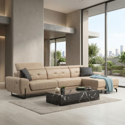 Luksusowa Sofa do Salonu Kanapa w kształcie litery L Designerskie Meble Nowoczesne Meble Wypoczynkowe Meble tapicerowane