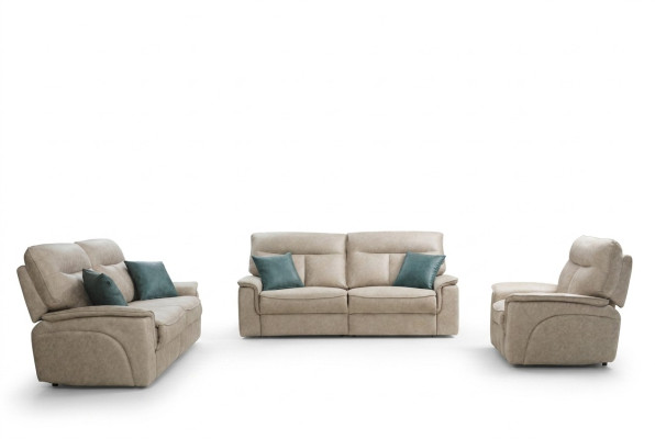 Designerski zestaw sofowy 3 sztuki nowoczesne meble tapicerowane do salonu w komplecie