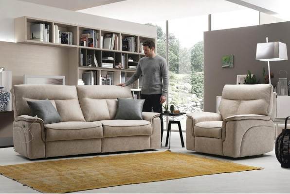 Zestaw do Salonu Sofa Trzyosobowa Sofa Nowoczesna Sofa Fotel Meble Projektowe Meble tapicerowane