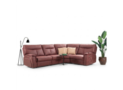 Luksusowa Narożnikowa kanapa Czerwona Sofa Kanapa w Kształcie L Nowoczesne meble tapicerowane Designerski Salon