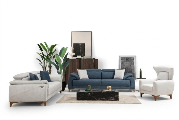 Zestaw do Salonu Modern Luxury Zestaw sofowy 3 szt. Podkładka Meble Włókiennicze Nowość