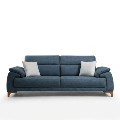 Sofa Kanapa Salon Nowoczesne Meble Trzyosobowa Niebieska Sofa Tapicerowana