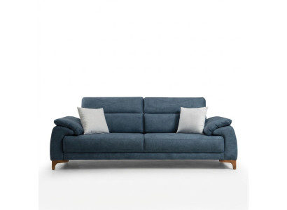 Sofa Kanapa Salon Nowoczesne Meble Trzyosobowa Niebieska Sofa Tapicerowana