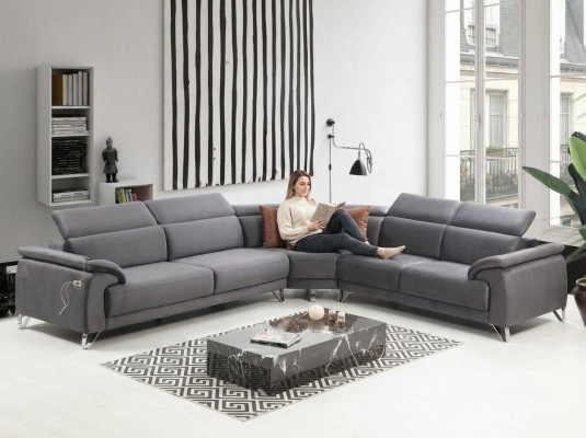 Sofa Kanapa Narożnikowa kanapa Sofa tapicerowana w kształcie litery L Meble do siedzenia Nowoczesne luksusowe meble do salonu