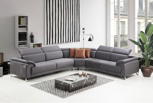 Sofa Kanapa Narożnikowa kanapa Sofa tapicerowana w kształcie litery L Meble do siedzenia Nowoczesne luksusowe meble do salonu