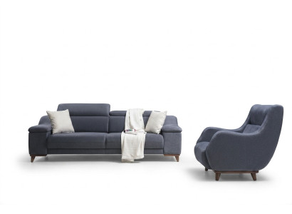 Kompletna Sofa Do Salonu Dwuczęściowa Trzyosobowa Nowoczesna Fotel Włókienniczy New Meble Couch