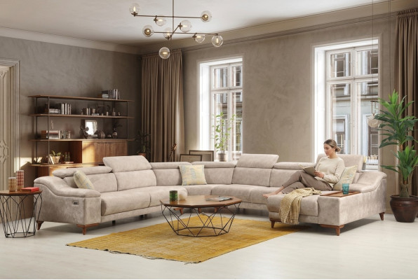 Narożnikowa kanapa Sofa Kształt U Sofa Tapicerowana Kanapa Ustawić Narożne sofy Nowoczesny Salon