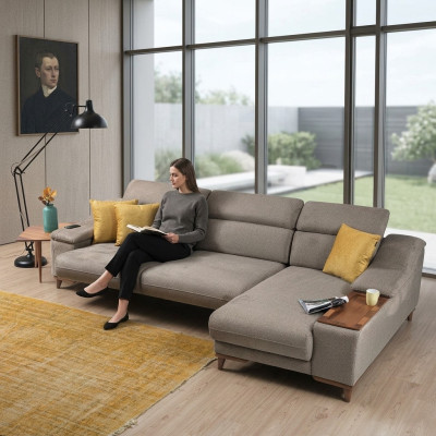 Sofa Kanapa Narożnikowa kanapa Podkładka w kształcie litery L Nowoczesny Salon Relaks Siedziba Luksusowe Meble