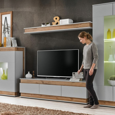 Zestaw do Salonu Szafka RTV Nowa Półka Luxury Möbe Modern Design Jednostka ścienna