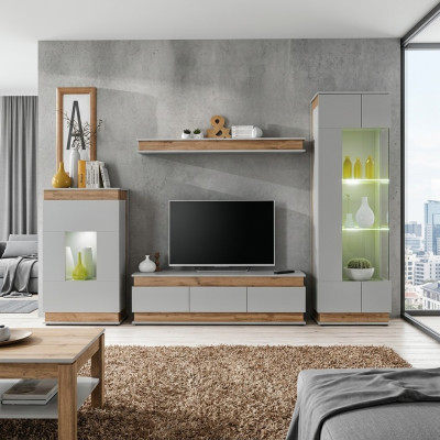 Zestaw do Salonu Szafka RTV Nowa Półka Luxury Möbe Modern Design Jednostka ścienna