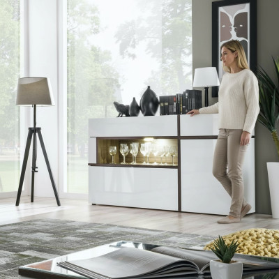 Kredens Designerska Nowoczesna Salonowa Luksusowa Drewniana Komoda Białe Meble
