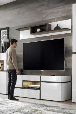 Pokój Dzienny Jednostka ścienna stojak TV Półka Luksusowy Zestaw Designerski Nowoczesne Meble Nowość