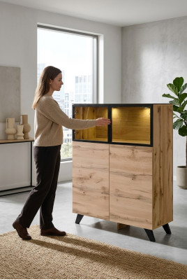 Gablota Meble do Salonu Szafa Drewno Meble Luksusowy Nowoczesny Design
