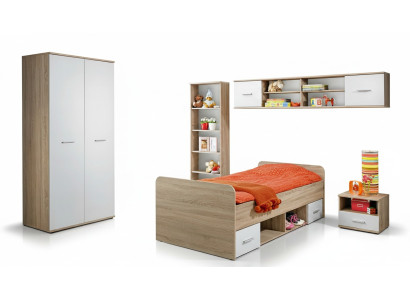 Kompletny komplet żłobek Stolik nocny Designerskie Łóżko Modern Szafa Meble