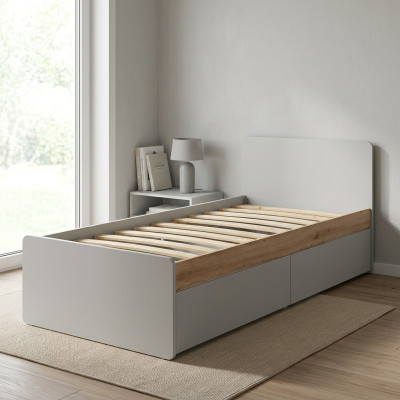 Nowoczesne łóżko do pokoju młodzieżowego Drewno Design Sypialnia Drewno Meble