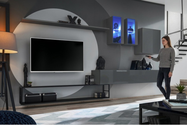 Komplet mebli do salonu 6szt. Jednostka projektanta ścienna Luxury Meble Kredens