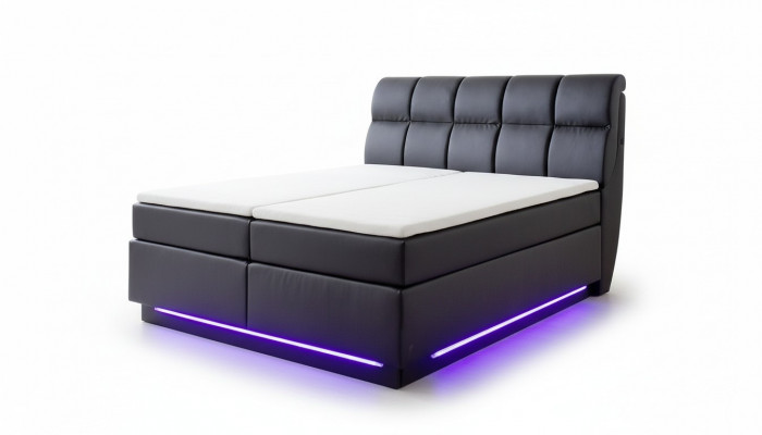 Łóżko tapicerowane Łóżko Meble tapicerowane designerskie podwójne luksusowe design 180x200cm sztuczna skóra