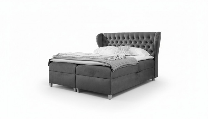 Luksusowe designerskie łóżko skrzyniowe Sypialnia Łóżko tapicerowane Modern Meble Chesterfield