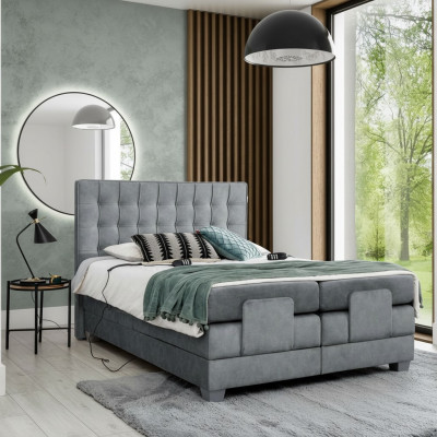 Nowoczesne Łóżko Szare Podwójne łóżko 160x200cm Sypialnia Design Modern Furnishings