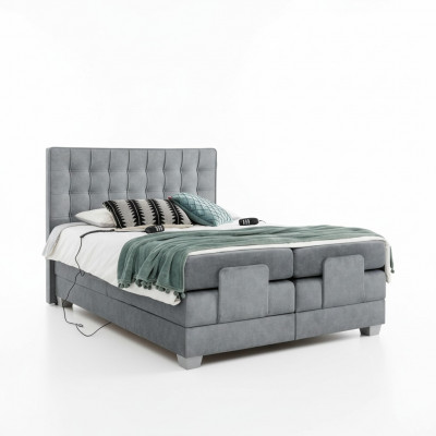 Nowoczesne Łóżko Szare Podwójne łóżko 160x200cm Sypialnia Design Modern Furnishings