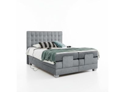 Nowoczesne Łóżko Szare Podwójne łóżko 160x200cm Sypialnia Design Modern Furnishings