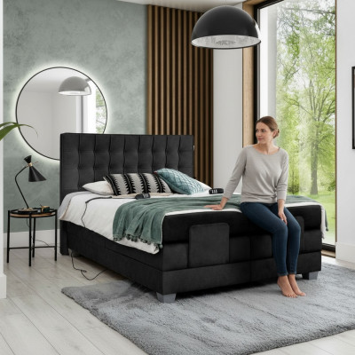 Łóżko skrzyniowe Łóżko tapicerowane Meble tapicerowane Luksusowe łóżko Sypialnia Modern Design Nowość