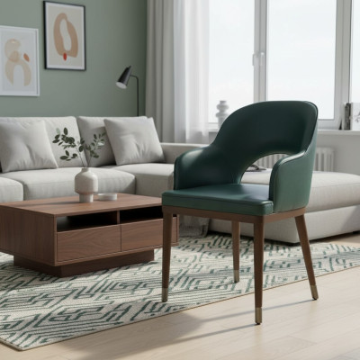 Luksusowe Krzesło z Podłokietniki Designerskie siedzisko jadalnia Nowe tapicerowane siedzisko Modern Meble