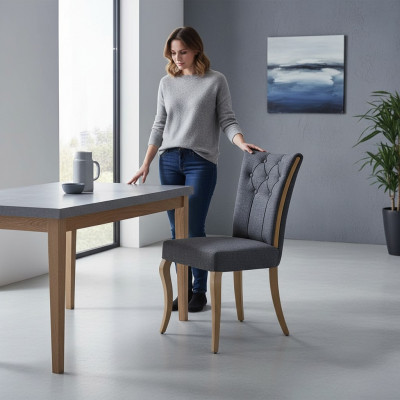 Luksusowe Jadalnia Meble Designerskie Szare Krzesło Nowe Meble Nowoczesne Krzesła