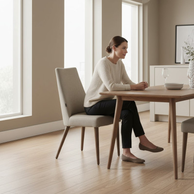 Krzesło drewniane Materiał Siedziba Krzesło jadalnia New Designer Meble Luxury Krzesła