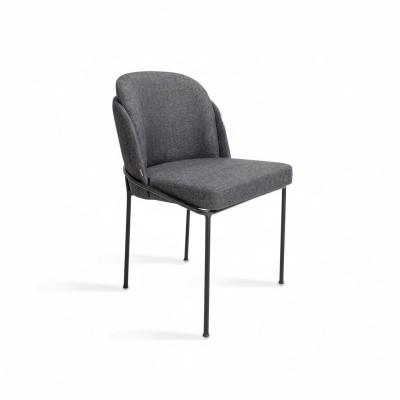 Luksusowe Szare Krzesło jadalnia Podkładka Materiał Meble New Designer Krzesła