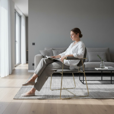 Krzesło do jadalni designerskie Krzesło z Podłokietniki Krzesło tapicerowane Modern Meble