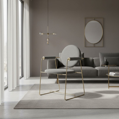 Krzesło do jadalni designerskie Krzesło z Podłokietniki Krzesło tapicerowane Modern Meble
