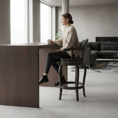 Hoker barowy Krzesło Design jadalnia Meble Nowoczesne Drewno Krzesło salon