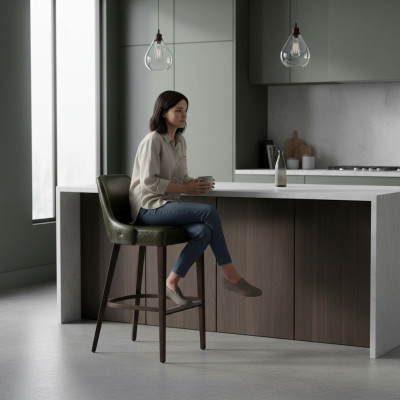 Hoker barowy Krzesło Stołek Design Bar Krzesła Podkładka Skóra krzesło do jadalni