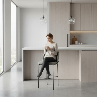 jadalnia Hoker Barowy Design Bar Krzesła Podkładka Krzesło Modern Grey