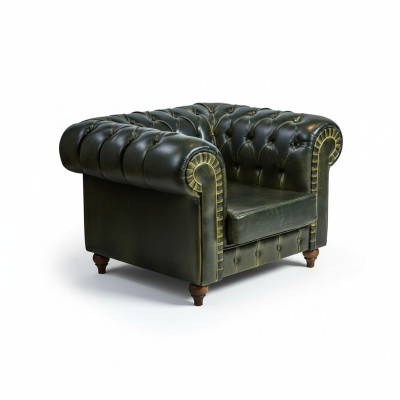 Сhesterfield Fotel Green Modern Design Siedziba Nowe umeblowanie pokoju dziennego