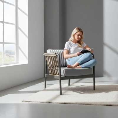 Fotel Modern Grey Siedziba Salon Projektowanie Mebli Nowe Meble