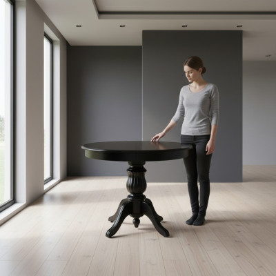 jadalnia Design Stół obiadowy Luksusowe Okrągłe Meble Nowoczesne Drewno Meble